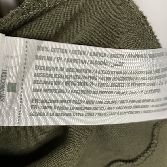 A&F Olive Long Sleeve Pocket T-Shirt Swing Dress - Picture 6 of 7